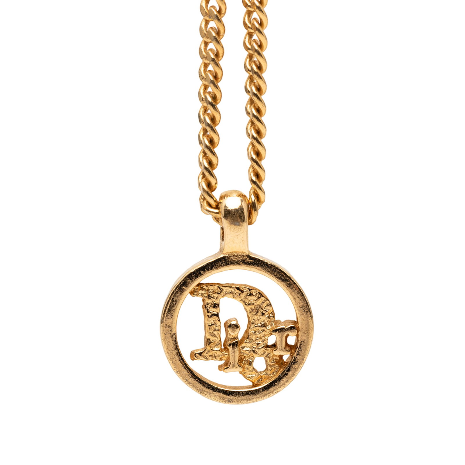 Dior gold-tone pendant necklace with spring ring closure (1 of 6)