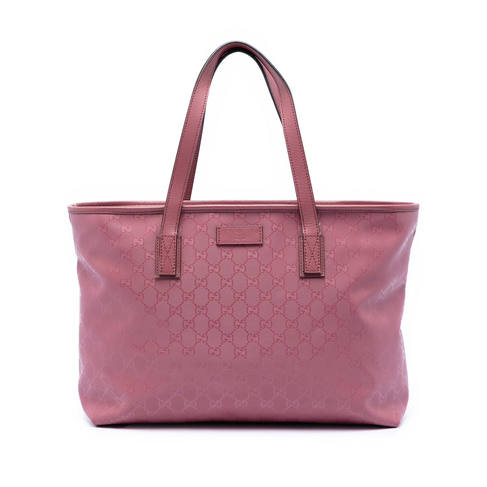 Gucci Pink Coated Canvas Tote Medium GG Imprime (1 of 8)