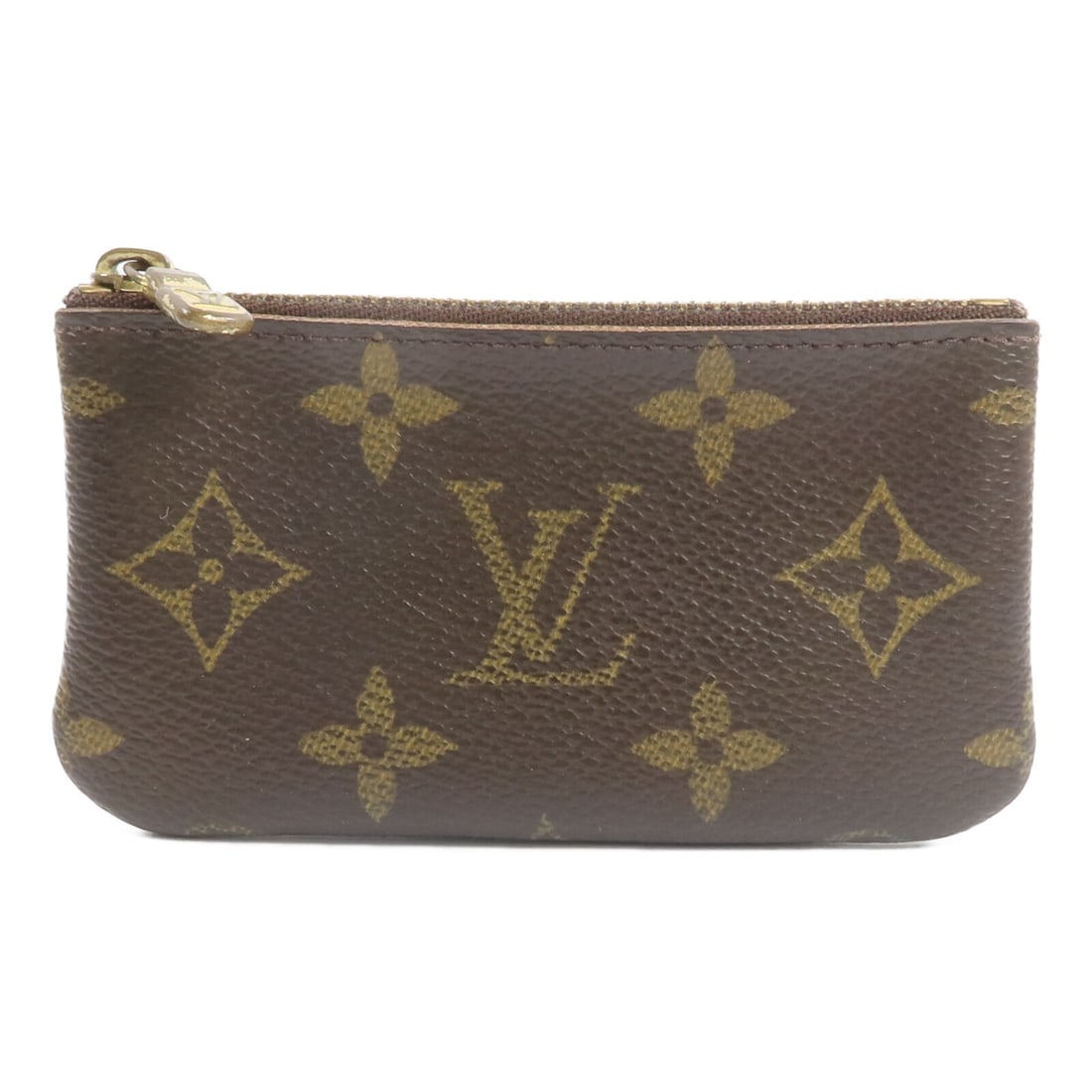 Louis Vuitton Monogram Brown Key Holder Pouch GHW: Louis Vuitton Monogram Brown Key Holder Pouch GHW This Louis Vuitton key pouch case features the iconic Monogram pattern in brown PVC coated canvas, accented with gold-tone hardware. Designed for wome