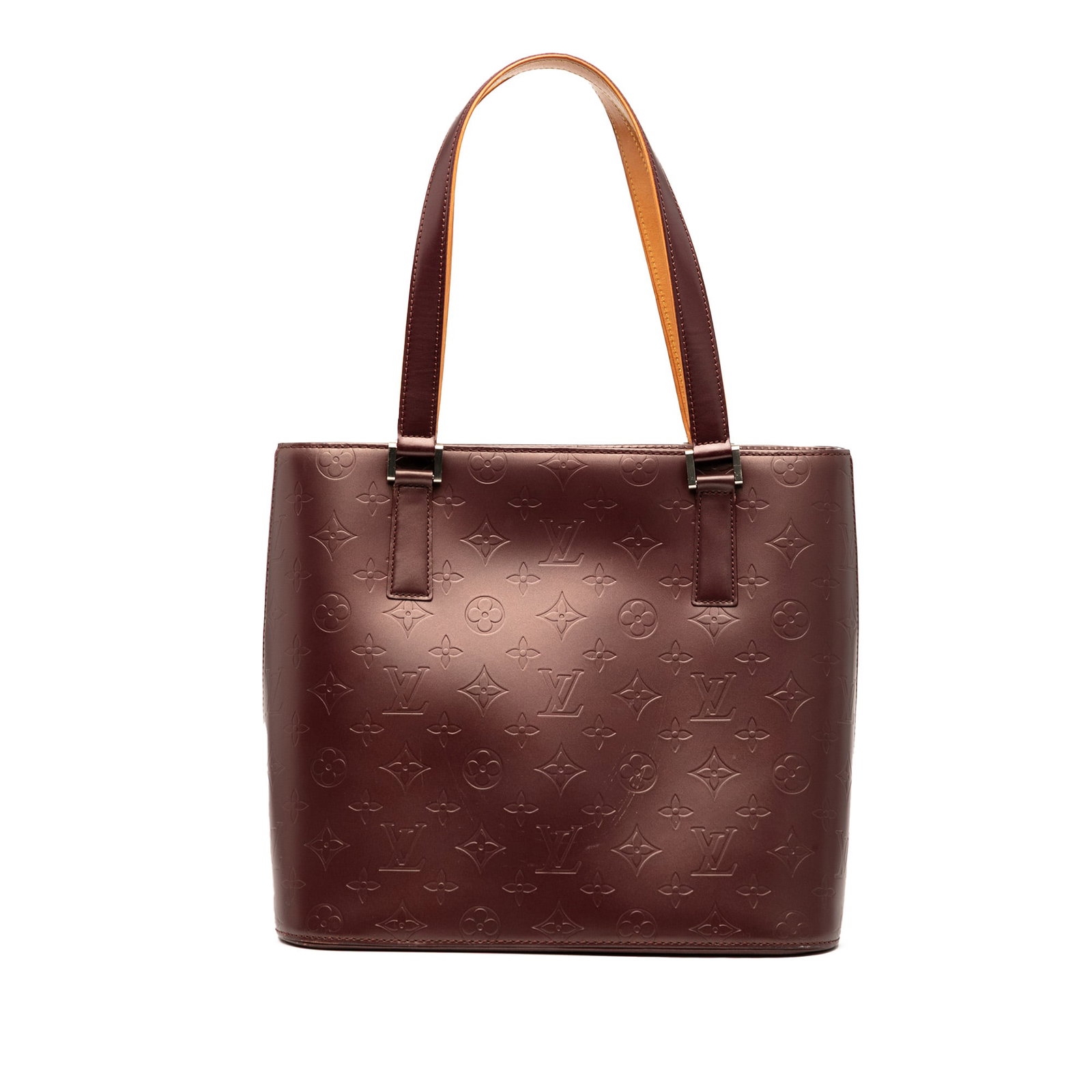 Louis Vuitton Monogram Mat Stockton Red Leather Handbag (1 of 7)
