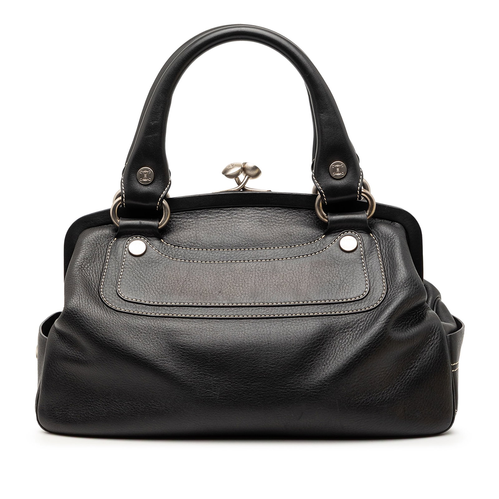 Celine Boogie black leather kiss lock handbag (1 of 7)