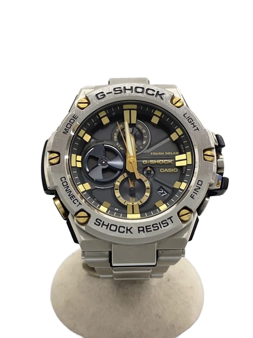 Casio G Shock Stainless Steel GST-B100D-1A9JF Men's Wristwatch: Casio G Shock Stainless Steel GST-B100D-1A9JF Men's Wristwatch This CASIO G-SHOCK GST-B100D-1A9JF men's wristwatch features a robust stainless steel construction with a black dial. Designed for durabi