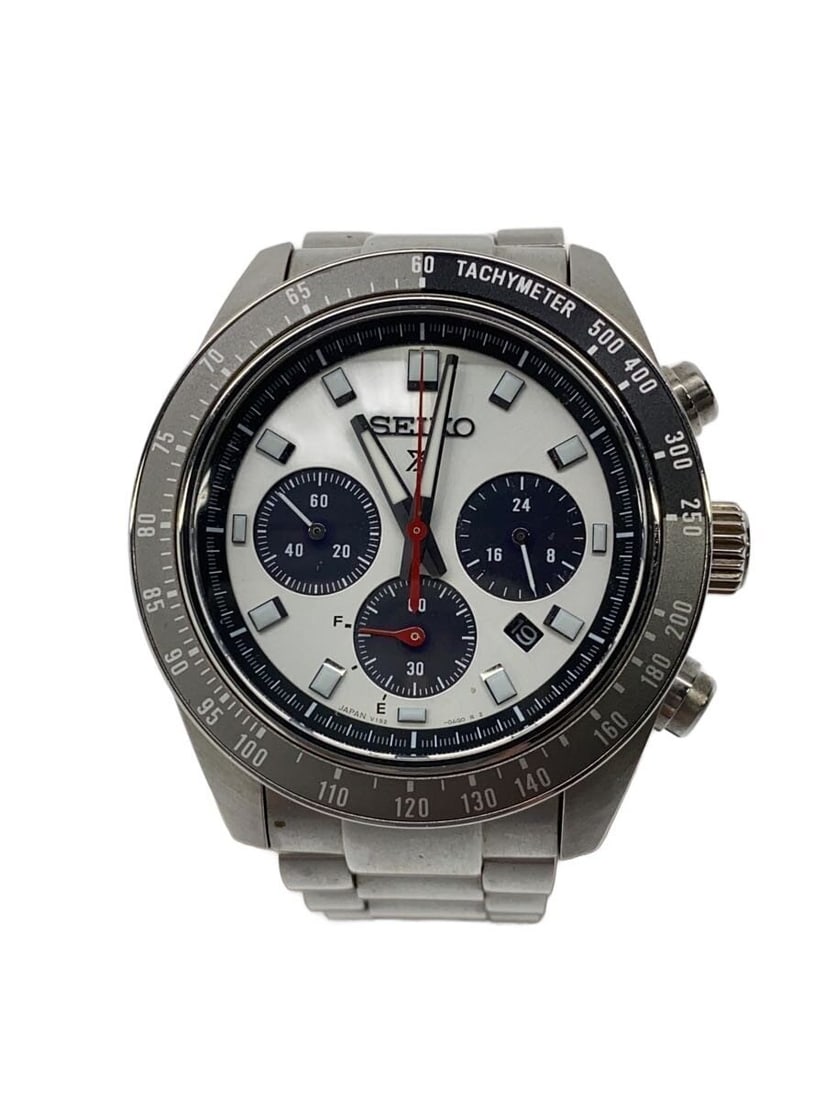Seiko Prospex Speedtimer V192-0AH0 Quartz Wristwatch Men's: Seiko Prospex Speedtimer V192-0AH0 Quartz Wristwatch Men's This SEIKO PROSPEX SPEEDTIMER Quartz V192-0AH0 is a men's wristwatch featuring a white dial and a durable design. Sourced and made in Japan, 