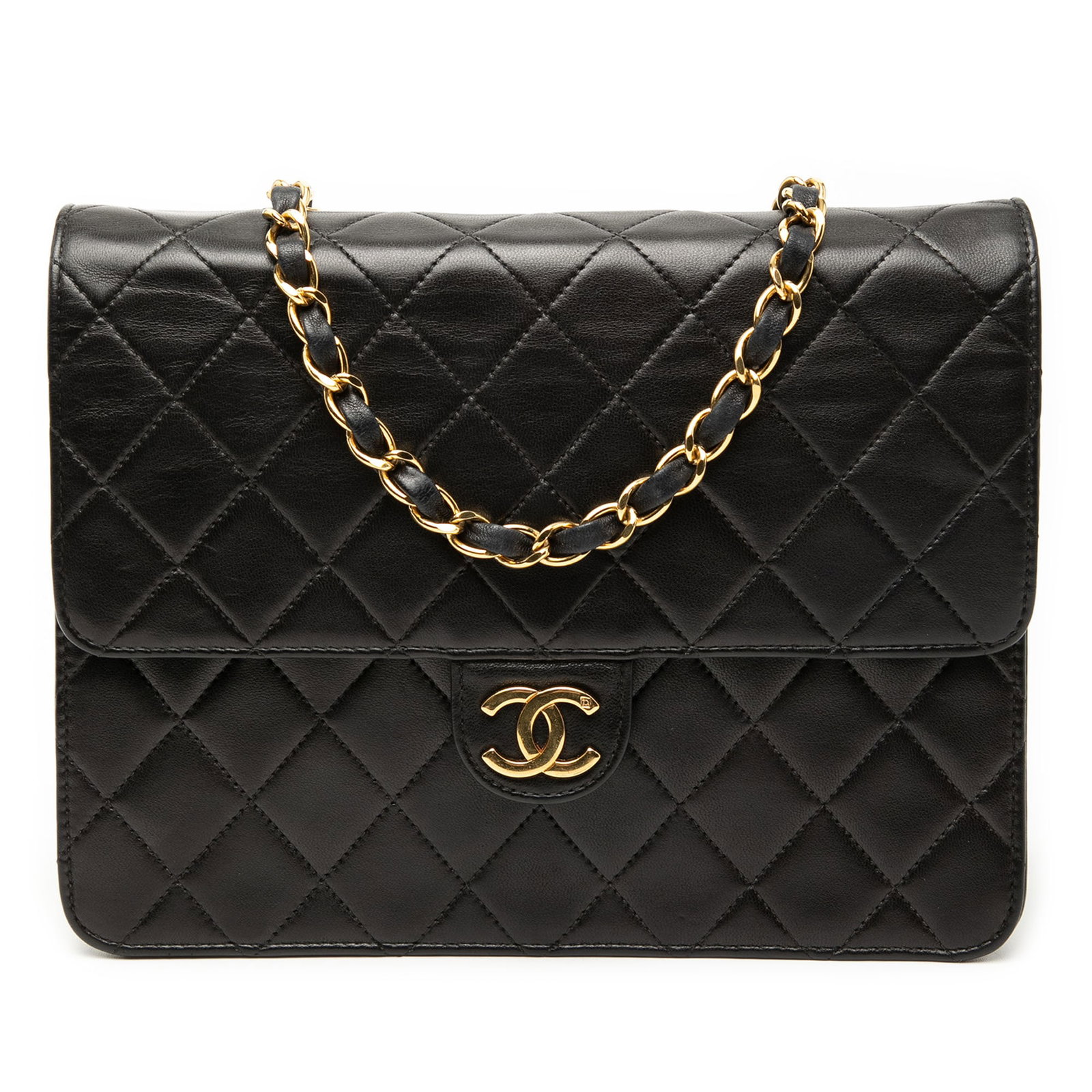 Chanel Small Quilted Lambskin Crossbody Bag with Single Flap (1 of 8)