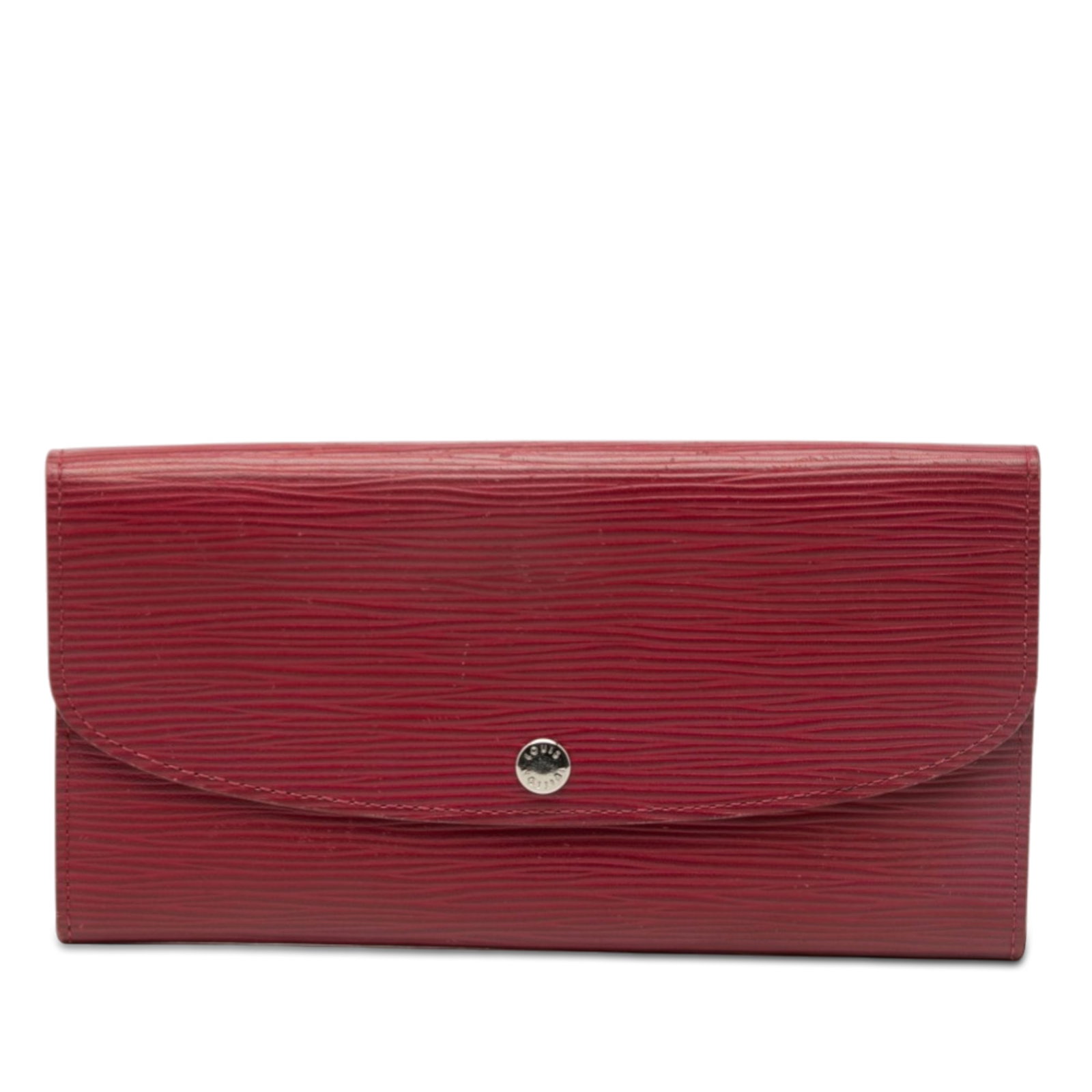 Louis Vuitton Emilie Pink Epi Leather Wallet: Louis Vuitton Emilie Pink Epi Leather Wallet This Louis Vuitton Epi Emilie Wallet is crafted from durable epi leather in a pink finish and features a front flap with a snap button closure. The interio