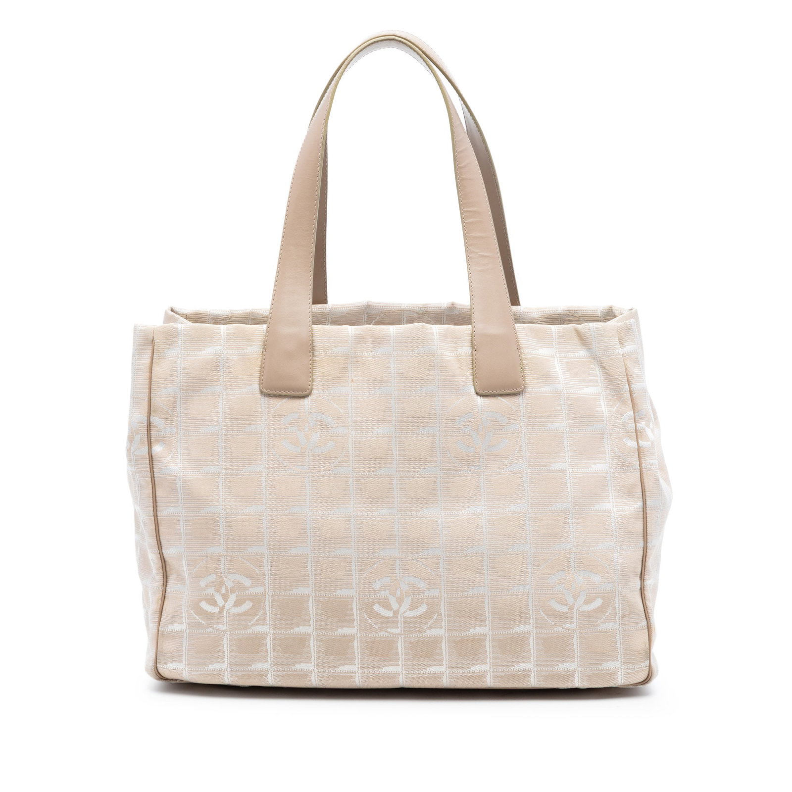 Chanel Beige Nylon Tote with Leather Trim (1 of 7)