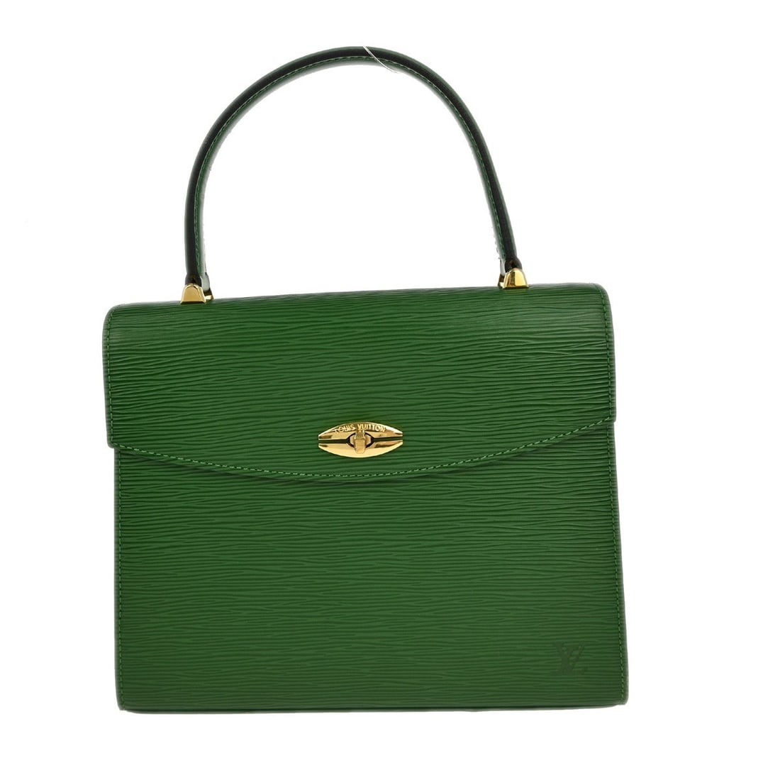 Louis Vuitton Malesherbes Epi Leather Top Handle Bag: Louis Vuitton Malesherbes Epi Leather Top Handle Bag This vintage Louis Vuitton Malesherbes handbag features the signature Epi leather in a striking green color. Designed with a medium-sized silhouett
