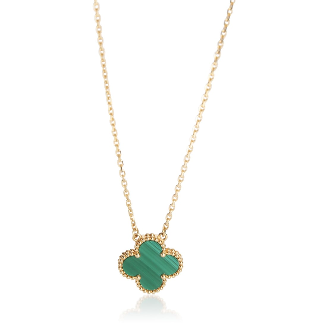 Van Cleef & Arpels Vintage Alhambra malachite pendant 18k yellow gold (1 of 5)