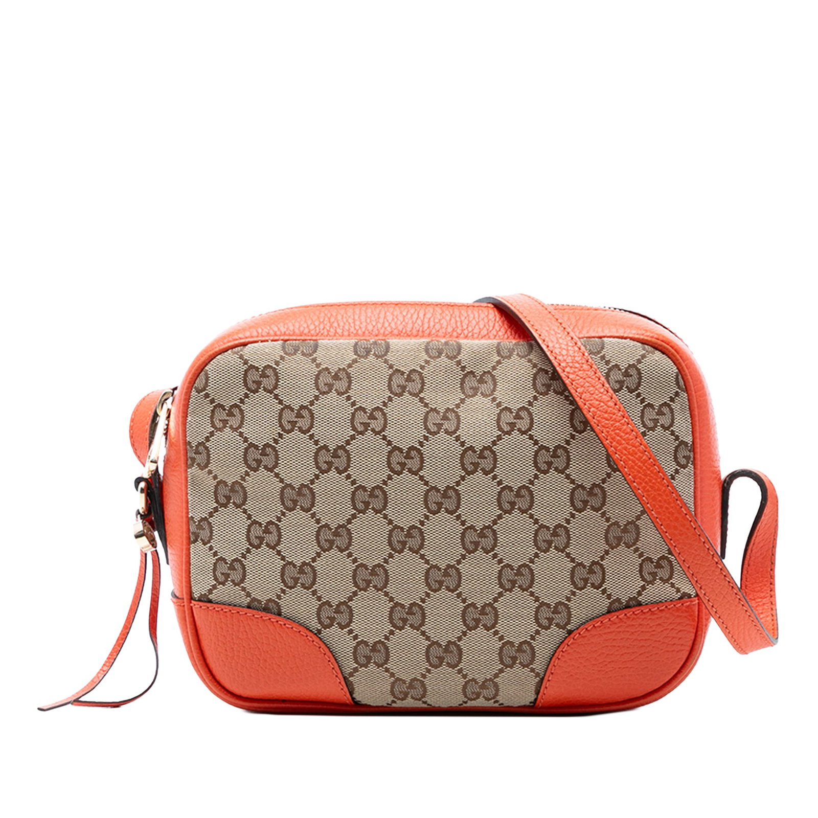 Gucci Bree GG Canvas Beige Crossbody Bag: Gucci Bree GG Canvas Beige Crossbody Bag This Gucci GG Canvas Bree Crossbody features a beige canvas body with leather trim, a flat leather shoulder strap, a top zip closure, and interior slip pockets
