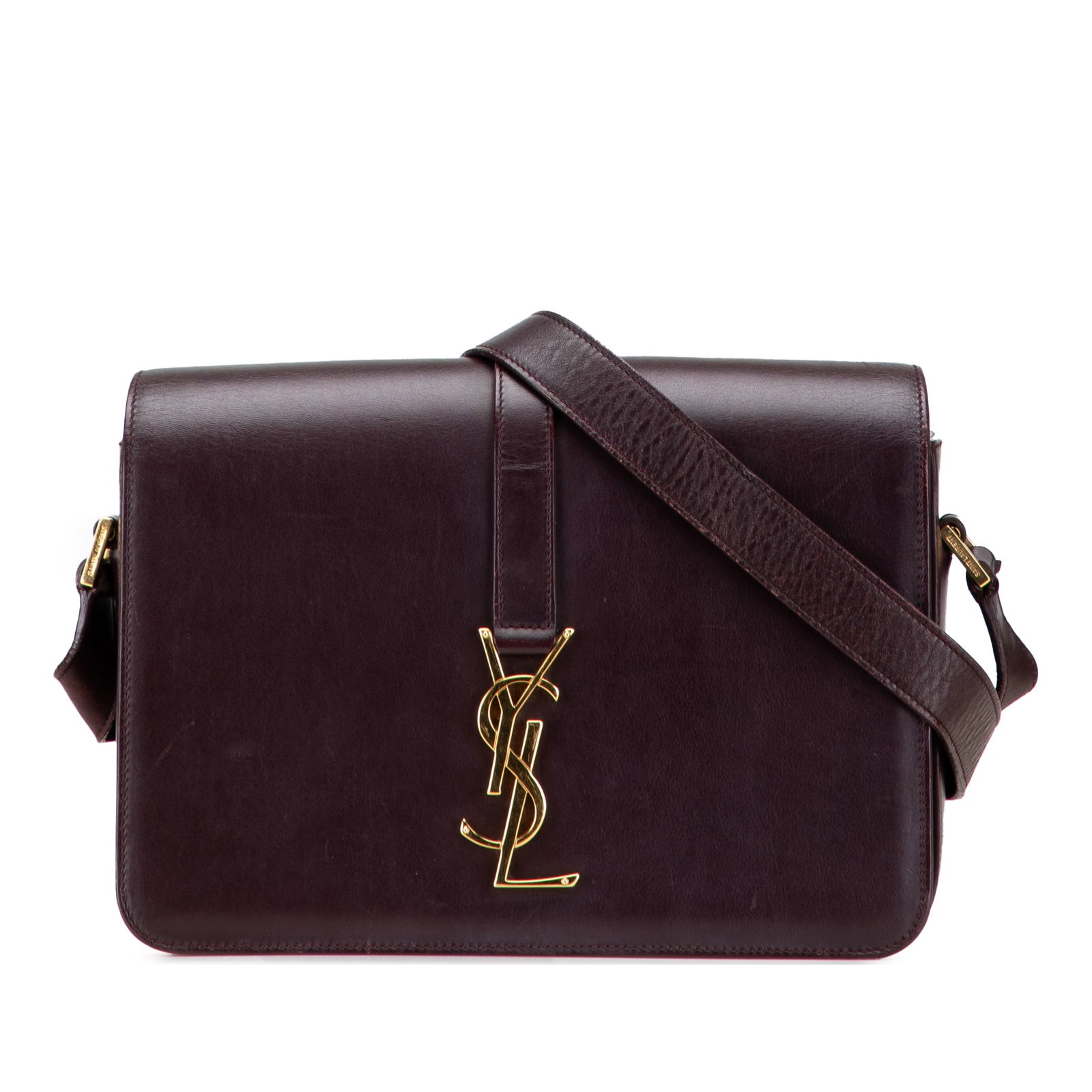 Saint Laurent Medium Red Leather Monogram Universite Bag: Saint Laurent Medium Red Leather Monogram Universite Bag The Saint Laurent Medium Leather Monogram Universite Bag showcases a sophisticated red leather body, perfect for adding a pop of color to any o