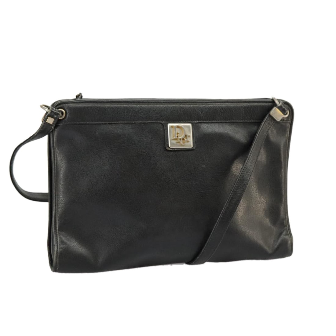 Black Leather Shoulder Purse by Christian Dior for Women France: Black Leather Shoulder Purse by Christian Dior for Women France This Christian Dior women's shoulder bag is crafted from black leather and features a classic silhouette. Made in France, the bag has an