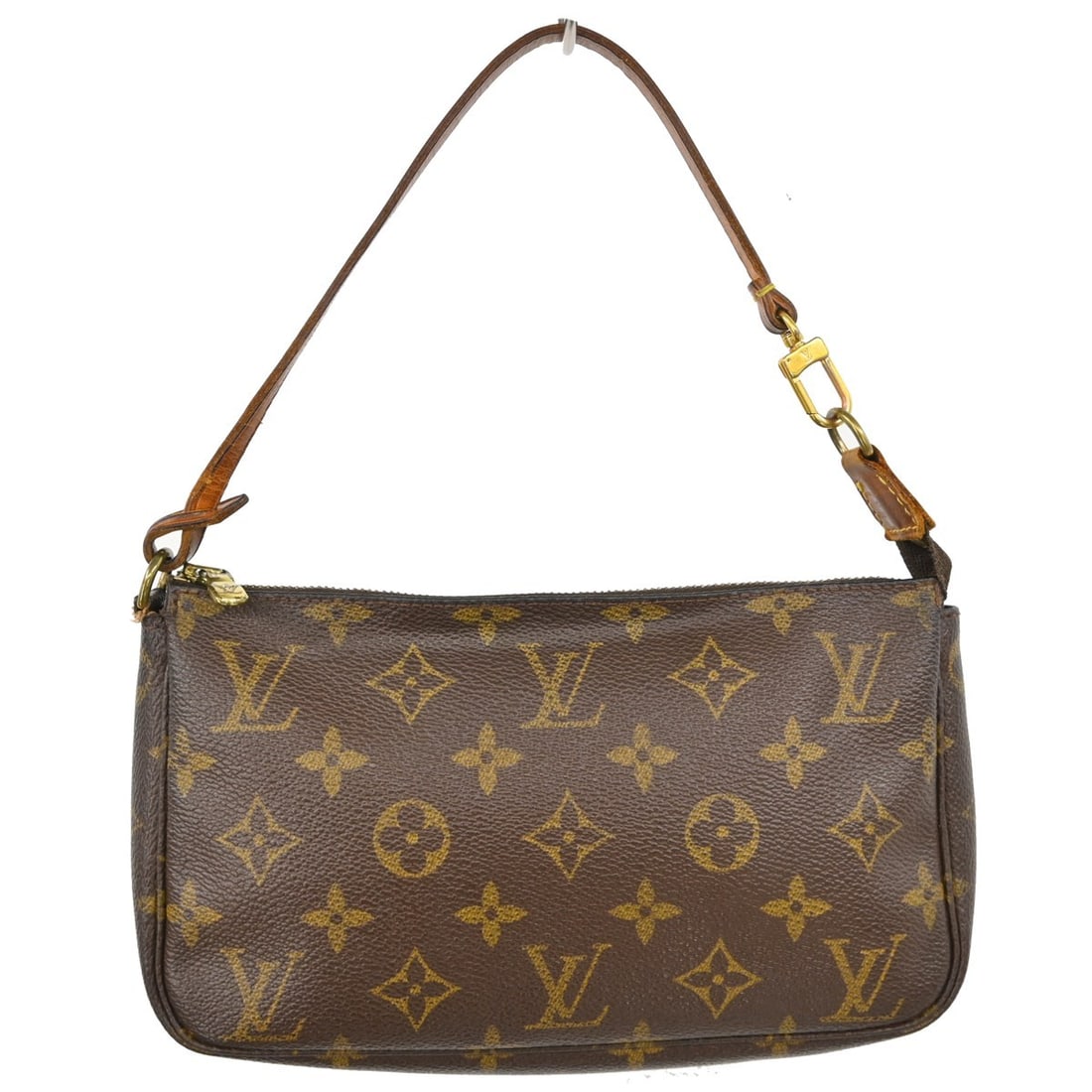 Louis Vuitton Monogram Pochette Accessoires Pouch Brown Canvas: Louis Vuitton Monogram Pochette Accessoires Pouch Brown Canvas This Louis Vuitton Pochette Accessoires handbag features the iconic Monogram canvas leather exterior in brown, offering a classic and tim