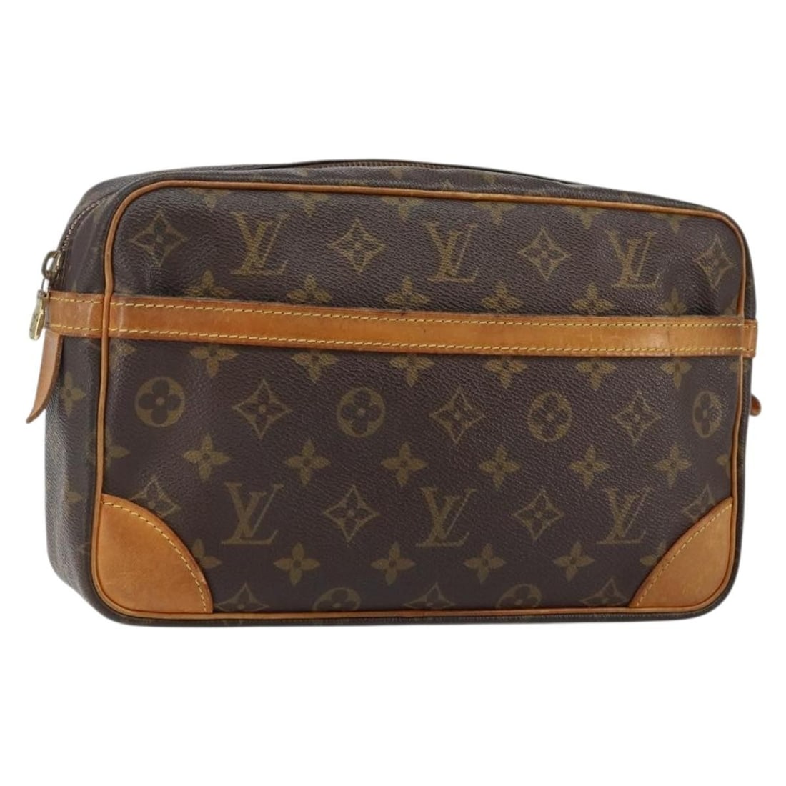 LOUIS VUITTON Monogram Compiegne 28 Clutch Bag M51845 Made in France: LOUIS VUITTON Monogram Compiegne 28 Clutch Bag M51845 Made in France This authentic LOUIS VUITTON Monogram Compiegne 28 Clutch Bag (Model M51845) is a stylish accessory crafted from durable Monogram C