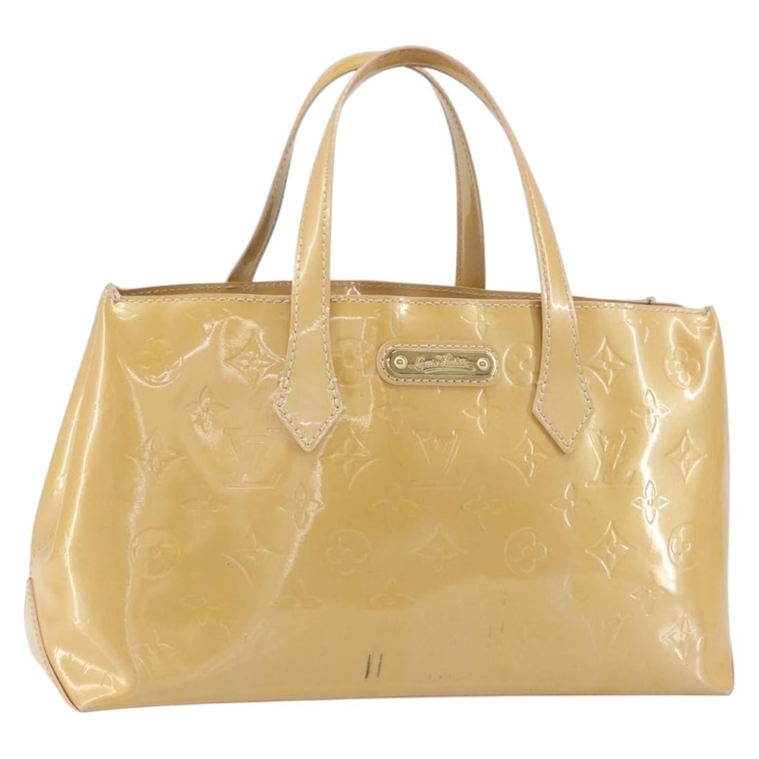 LOUIS VUITTON Vernis Wilshire PM Hand Bag Rose Flow Lantern M91642 Auth (1 of 18)