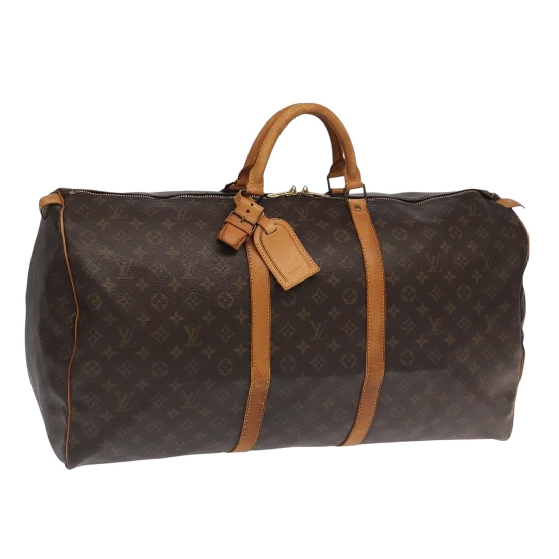 Louis Vuitton Monogram Canvas Keepall 60cm Travel Bag: Louis Vuitton Monogram Canvas Keepall 60cm Travel Bag This Louis Vuitton Keepall Bag features the iconic Monogram Canvas in a classic brown color. Designed for unisex use, the bag is crafted in France