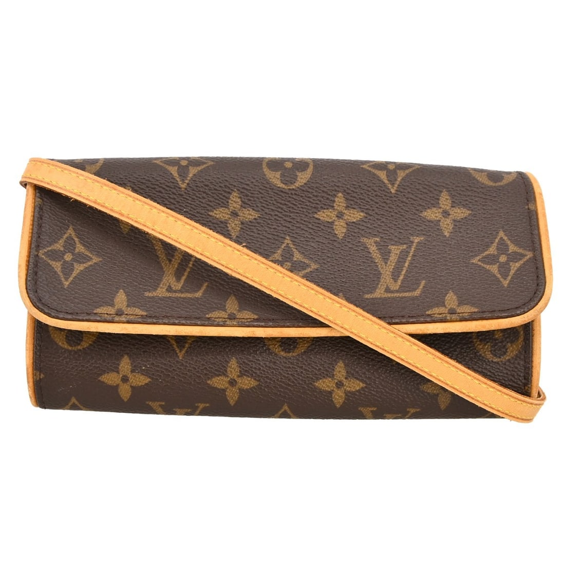 Louis Vuitton Monogram Pochette Twin PM Shoulder Bag M51854: Louis Vuitton Monogram Pochette Twin PM Shoulder Bag M51854 This Louis Vuitton Pochette Twin PM shoulder bag features the iconic monogram canvas leather exterior with a classic brown color and logo ac