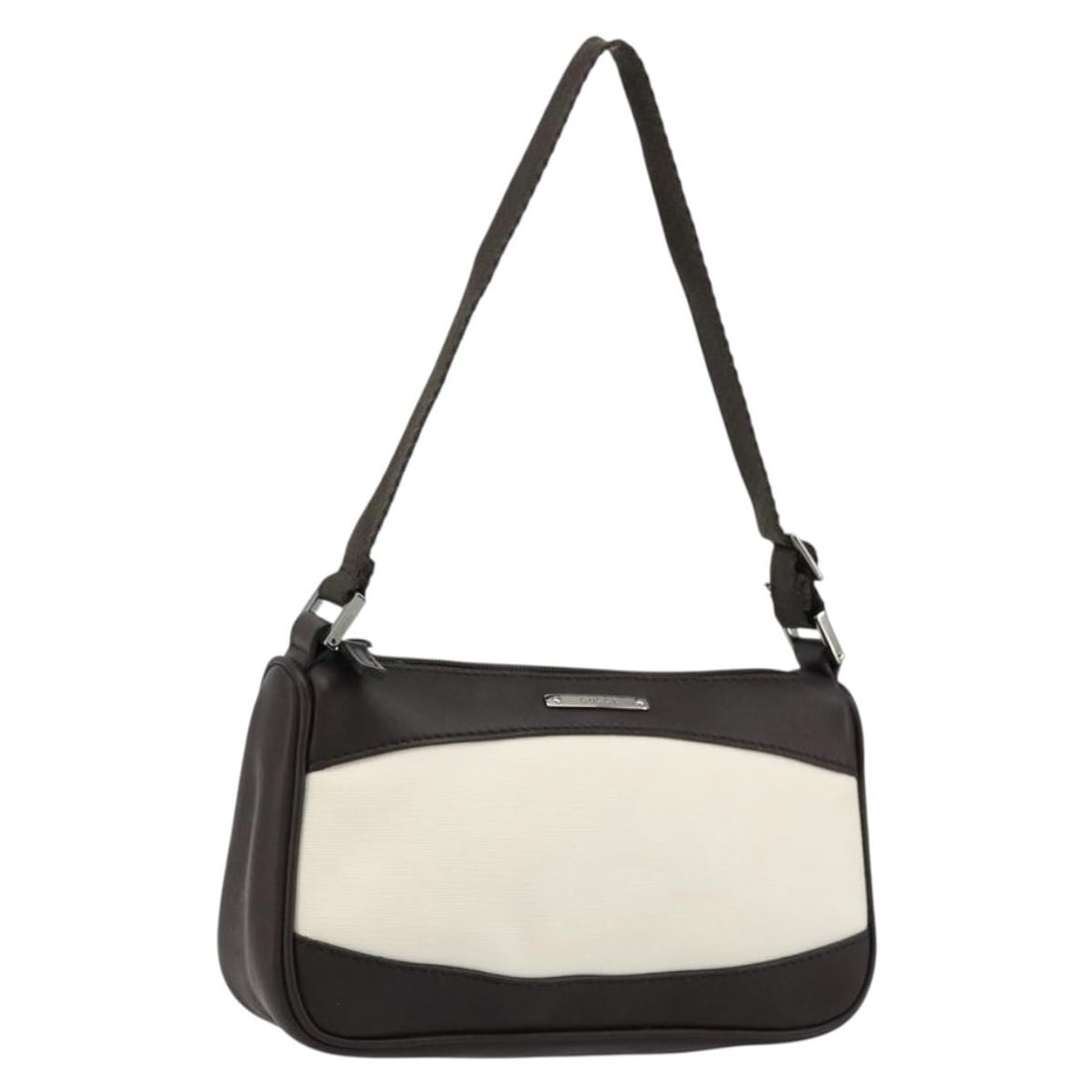 Gucci brown white leather hand bag 92821 Italy: Gucci brown white leather hand bag 92821 Italy This Gucci hand pouch bag features a compact design crafted from brown and white leather. Designed for women, it is made in Italy and offers a convenient