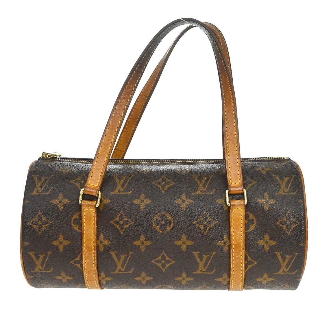 Louis Vuitton Papillon 26 Monogram Canvas Top Handle Bag: Louis Vuitton Papillon 26 Monogram Canvas Top Handle Bag This Louis Vuitton Papillon 26 handbag features the classic monogram canvas leather exterior with double handles and a top zipper closure. The 