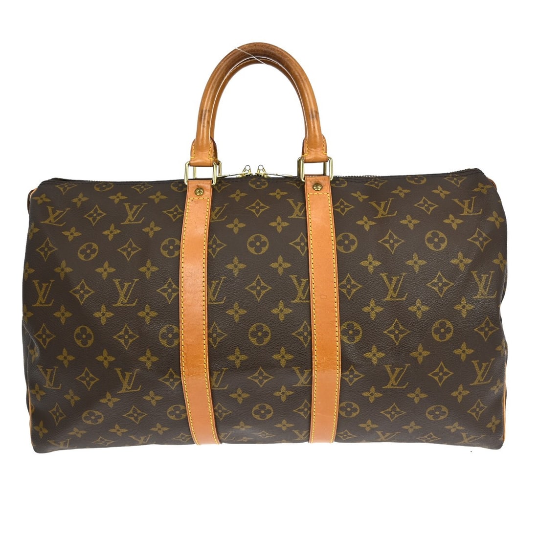 Louis Vuitton Keepall Monogram Canvas Travel Bag 45cm x 27cm x 20cm: Louis Vuitton Keepall Monogram Canvas Travel Bag 45cm x 27cm x 20cm This Louis Vuitton Keepall Bag features the signature monogram canvas in brown and is designed for unisex use. Made in France, the b