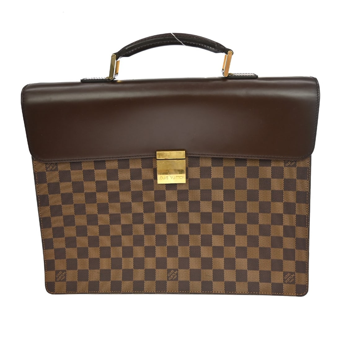 Louis Vuitton Damier Altona PM brown briefcase 15 in zipper: Louis Vuitton Damier Altona PM brown briefcase 15 in zipper This Louis Vuitton Damier Altona PM briefcase features the brand's signature brown Damier canvas leather exterior with a check pattern and l