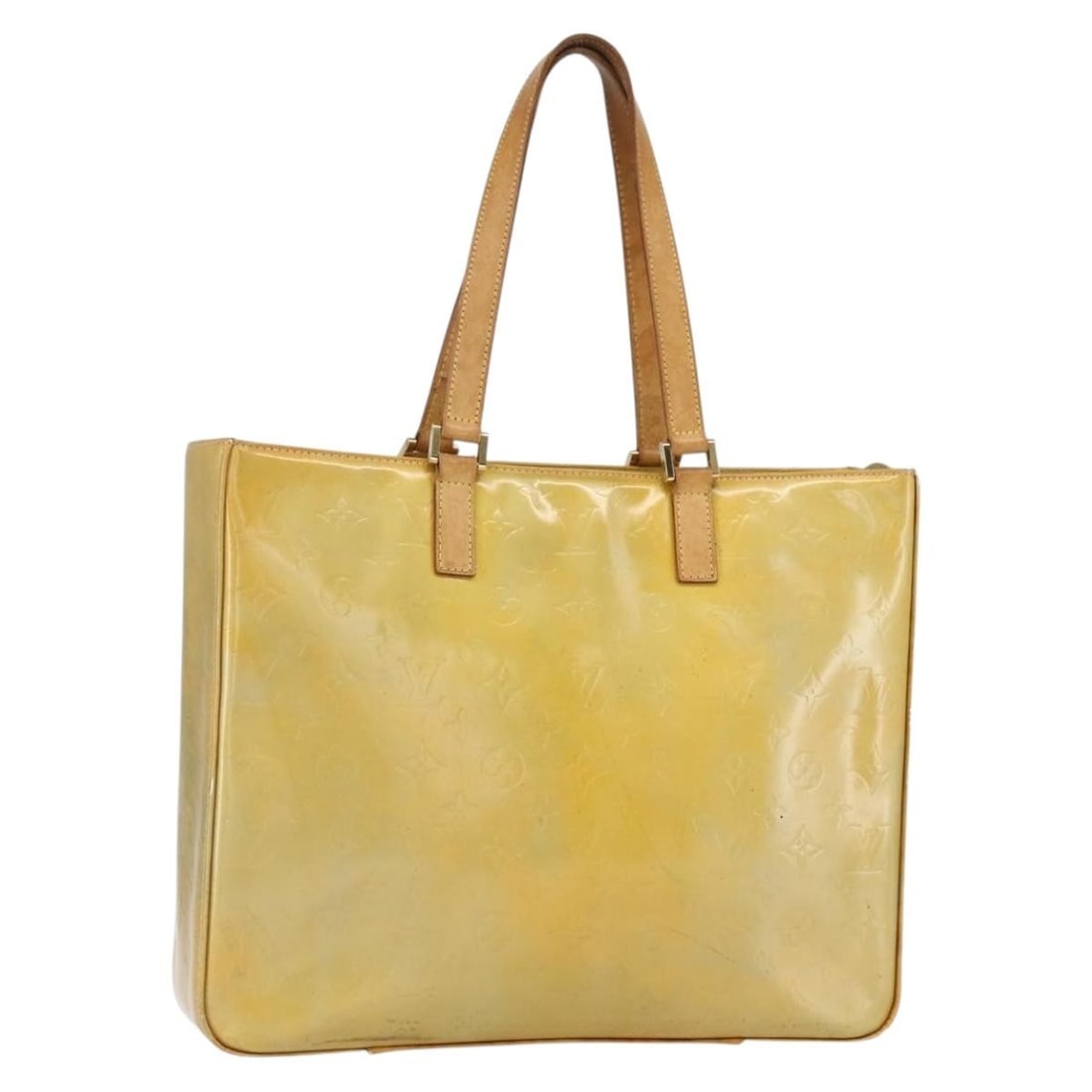 LOUIS VUITTON Monogram Vernis Columbus Tote Bag Gris M91028 Authentic (1 of 18)