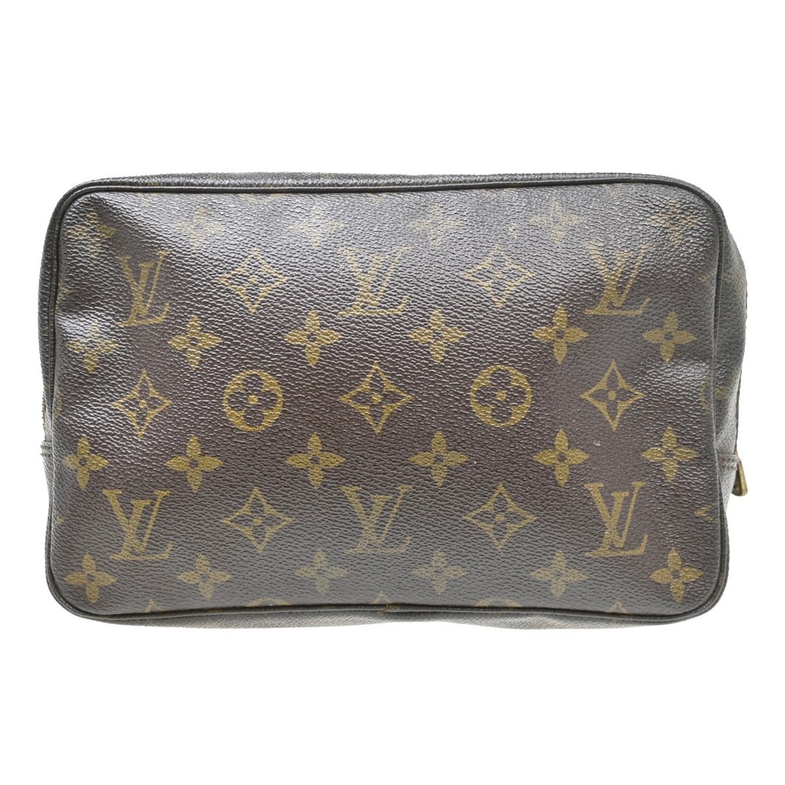 Louis Vuitton Monogram Cosmetic Pouch Trousse Toilette 23 M47524: Louis Vuitton Monogram Cosmetic Pouch Trousse Toilette 23 M47524 This vintage Louis Vuitton Trousse Toilette 23 cosmetic pouch features the iconic monogram canvas exterior with a brown finish and leat