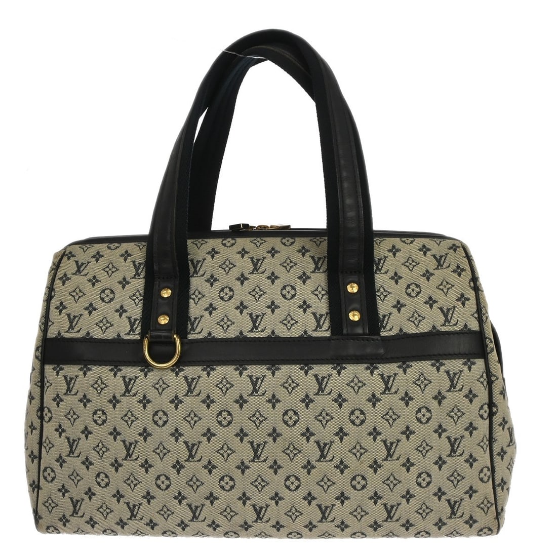 Louis Vuitton Josephine GM Monogram Denim Tote Blue M92211: Louis Vuitton Josephine GM Monogram Denim Tote Blue M92211 This Louis Vuitton Josephine GM handbag features the iconic Monogram pattern on blue monogram denim canvas with leather accents. The bag is d