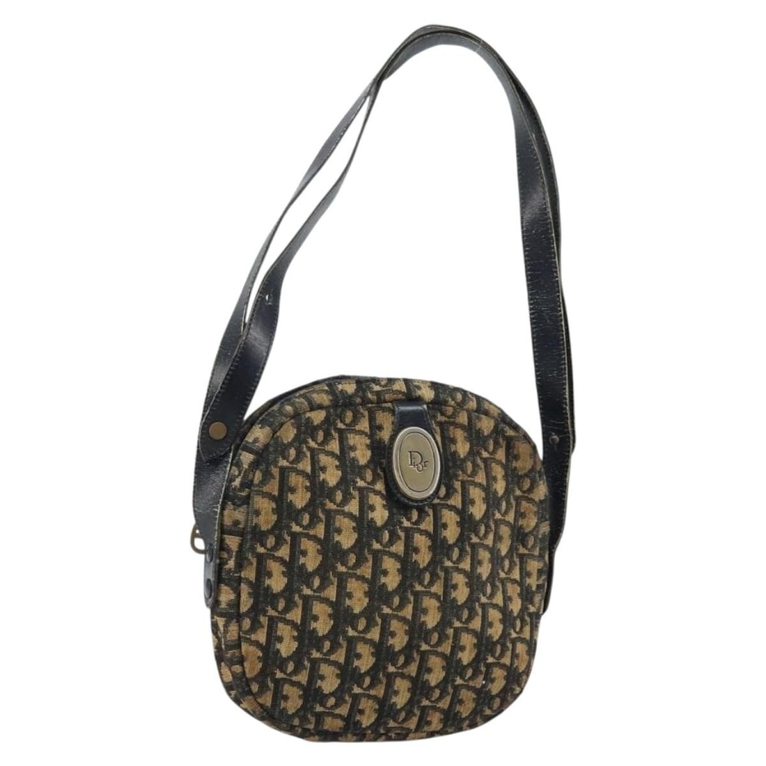 Navy Gold Trotter Canvas Christian Dior Shoulder Bag France: Navy Gold Trotter Canvas Christian Dior Shoulder Bag France This Christian Dior Trotter Canvas shoulder bag features a navy and gold color scheme and is crafted from the signature Trotter canvas. The 