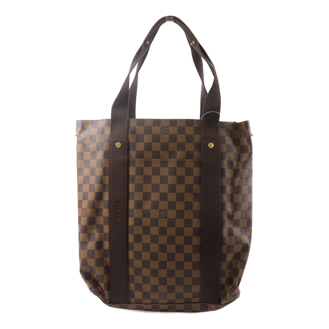 Louis Vuitton Damier Brown Shoulder Bag GHW N52006: Louis Vuitton Damier Brown Shoulder Bag GHW N52006 This Louis Vuitton Beaubourg shoulder bag features the iconic Damier brown pattern and is crafted from durable PVC coated canvas. Designed for women,