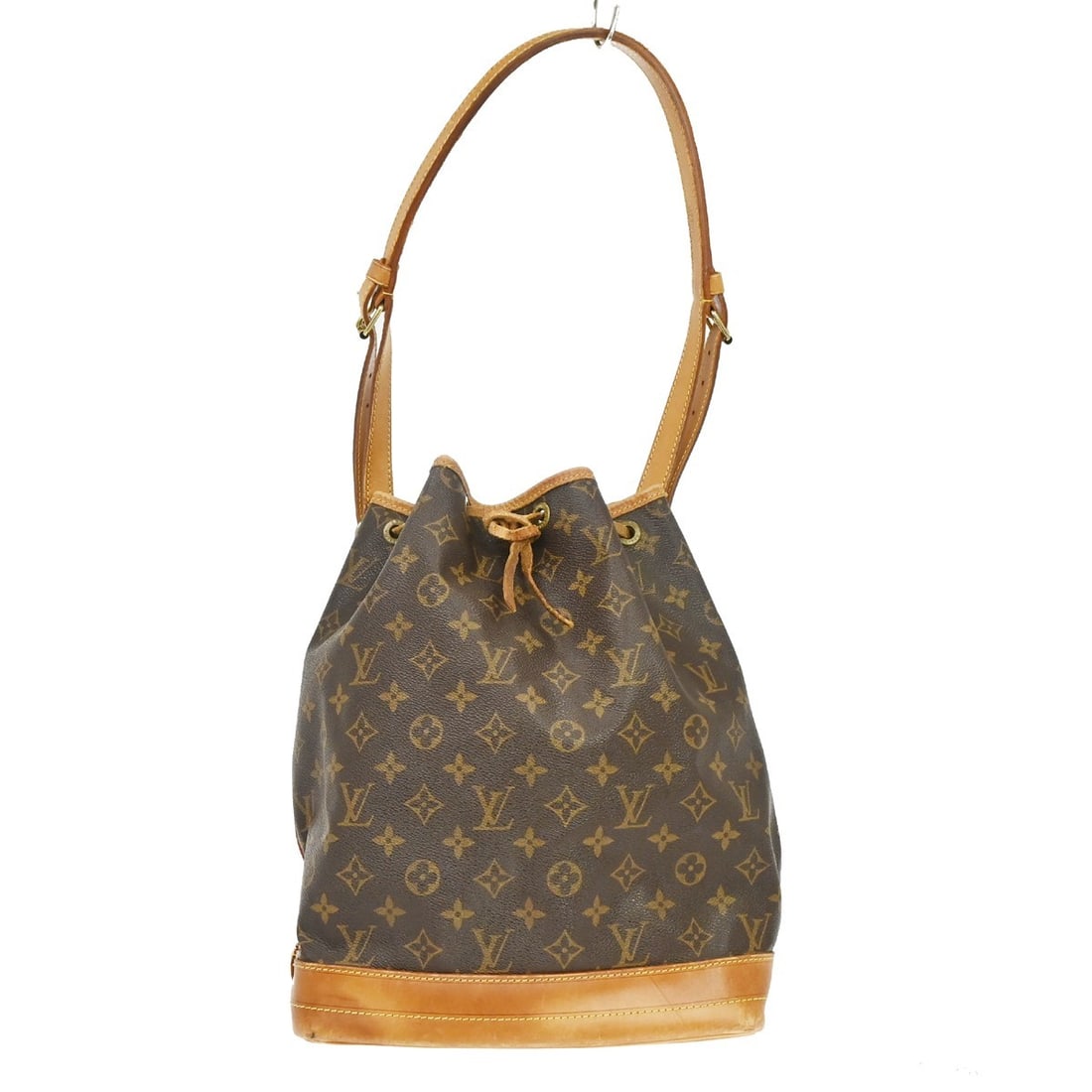 Louis Vuitton Noe Monogram Canvas Shoulder Bag M42224: Louis Vuitton Noe Monogram Canvas Shoulder Bag M42224 This vintage Louis Vuitton Noe shoulder bag features the iconic monogram canvas with leather accents and a beige adjustable shoulder strap. The ba