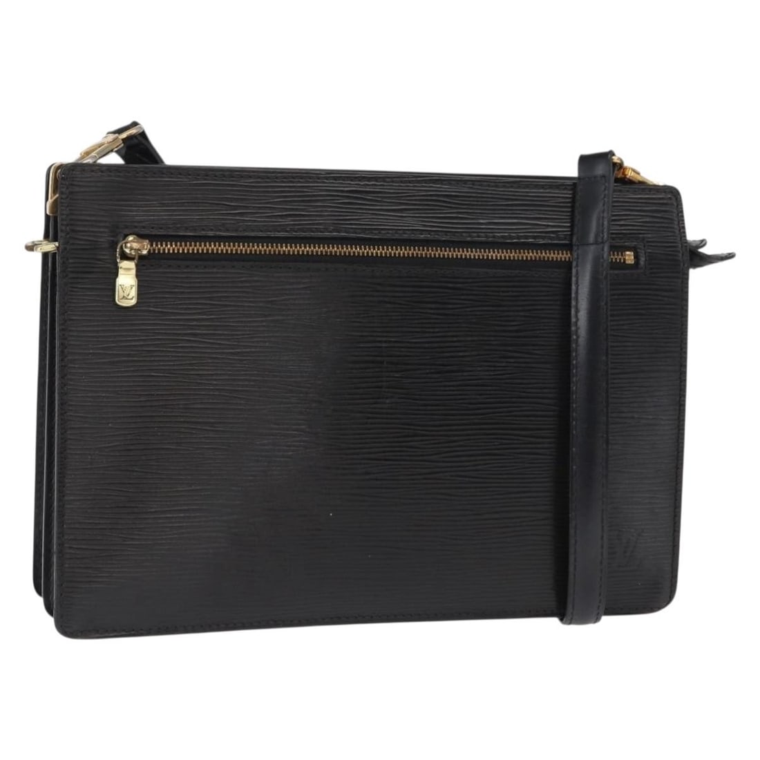 Louis Vuitton M52112 Black Epi Leather Shoulder Bag 2way with Strap: Louis Vuitton M52112 Black Epi Leather Shoulder Bag 2way with Strap This Louis Vuitton Epi Angian Shoulder Bag in black features durable Epi leather construction with a 2-way shoulder strap. Made in F