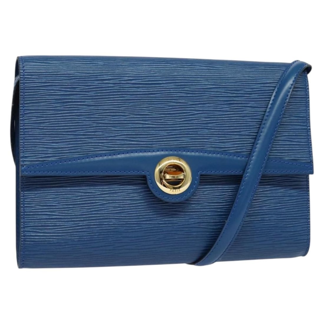Louis Vuitton Epi Pochette Arche Shoulder Bag Blue M52575 France: Louis Vuitton Epi Pochette Arche Shoulder Bag Blue M52575 France This authentic Louis Vuitton Epi Pochette Arche Shoulder Bag showcases a vibrant blue color and is crafted from durable Epi leather, ma