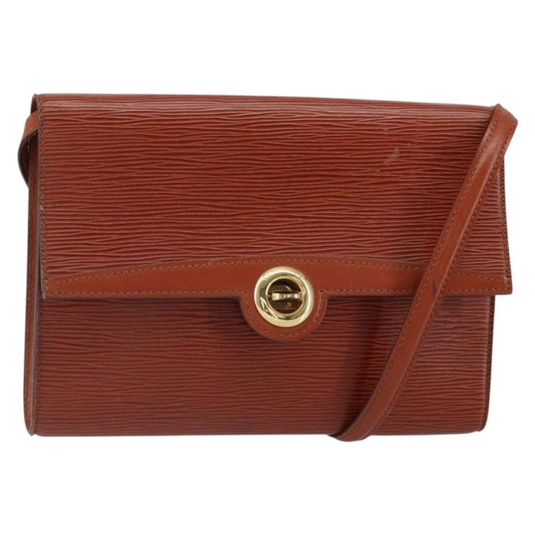 Louis Vuitton Brown Epi Leather M52573 Shoulder Bag with Strap: Louis Vuitton Brown Epi Leather M52573 Shoulder Bag with Strap This Louis Vuitton Epi Arsch shoulder bag features a structured design crafted from brown Epi leather. Offering a versatile 2-way carry w
