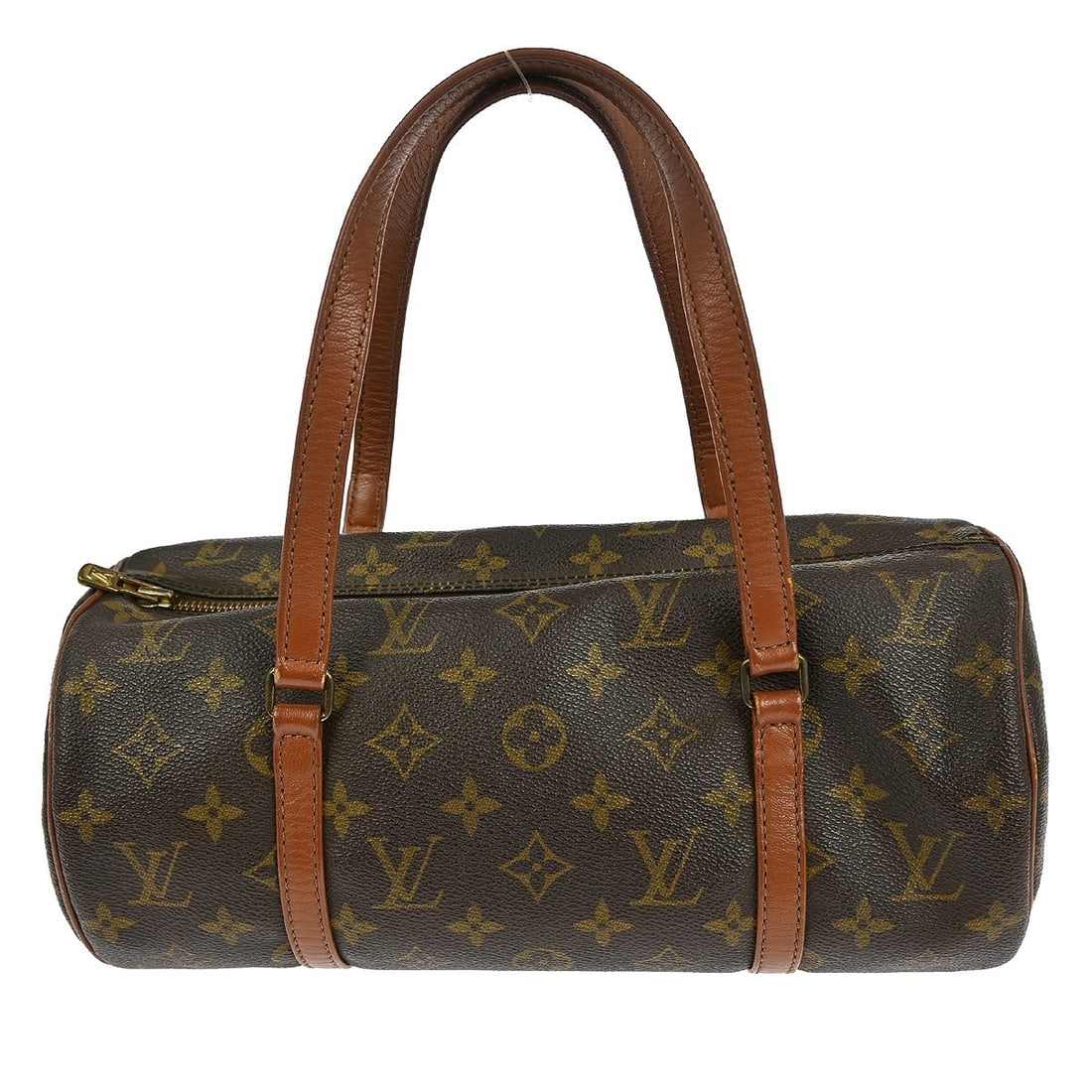 Louis Vuitton Papillon 30 Monogram Canvas Brown Zip Handbag: Louis Vuitton Papillon 30 Monogram Canvas Brown Zip Handbag This Louis Vuitton Papillon 30 handbag features the iconic monogram canvas exterior with brown leather double handles and a zip closure. Des