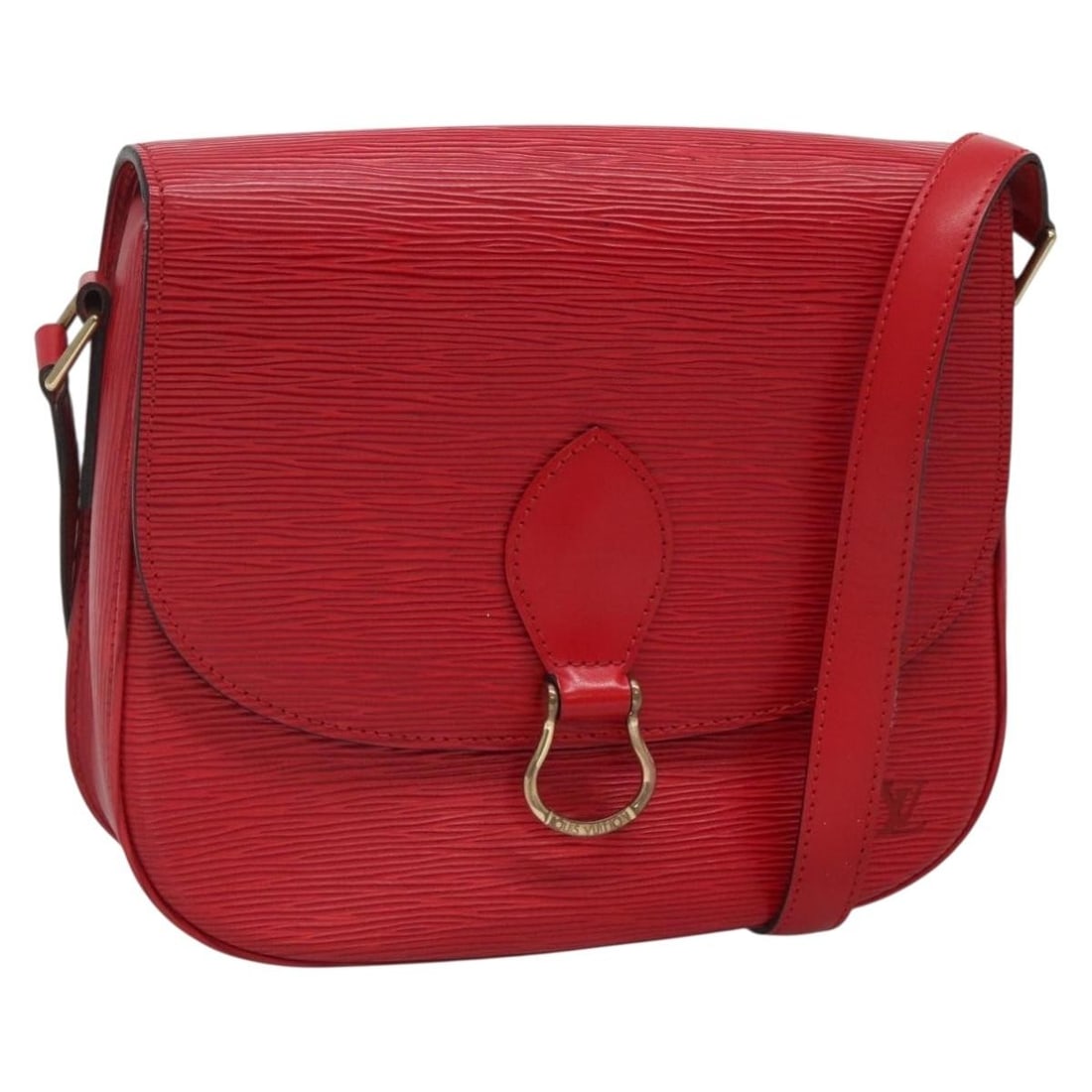 Louis Vuitton Saint Cloud GM Red Epi Leather Shoulder Bag M52197: Louis Vuitton Saint Cloud GM Red Epi Leather Shoulder Bag M52197 This Louis Vuitton Epi Saint Cloud GM shoulder bag features a red Epi leather exterior and is designed for women. The bag has a structu
