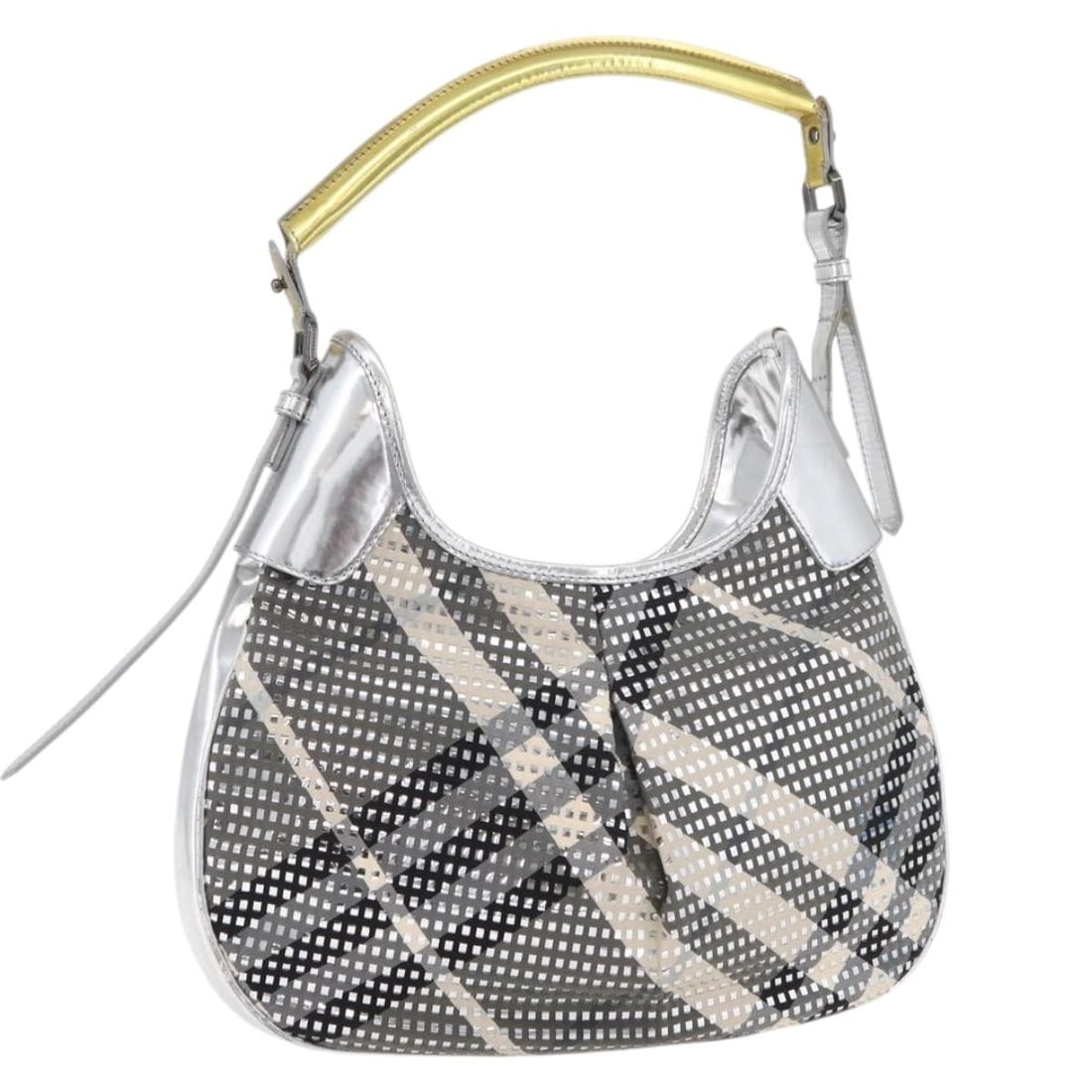 Burberry silver leather shoulder bag Nova Check (1 of 18)