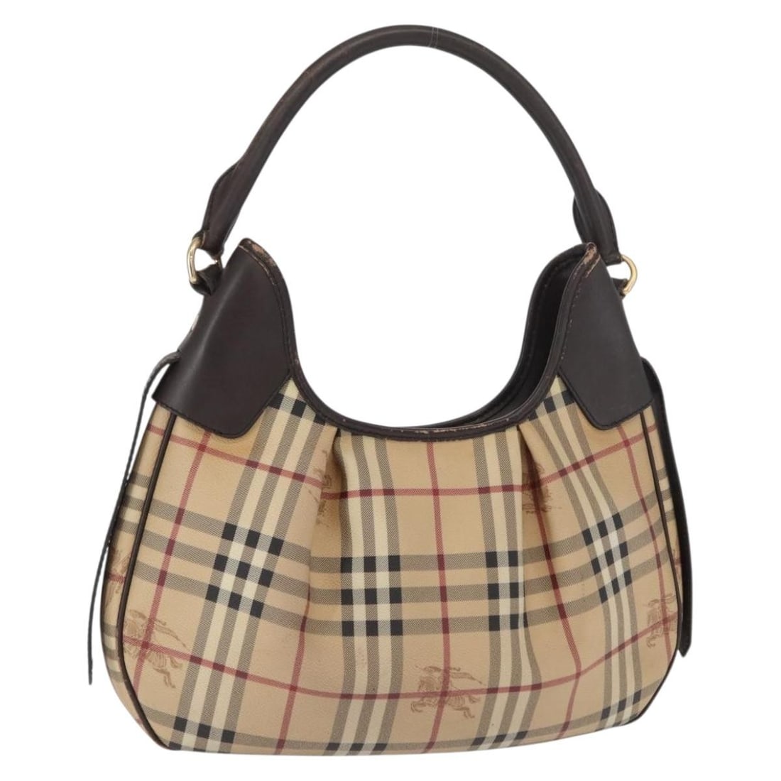Beige Gold PVC Nova Check Shoulder Bag by Burberry Italy (1 of 18)