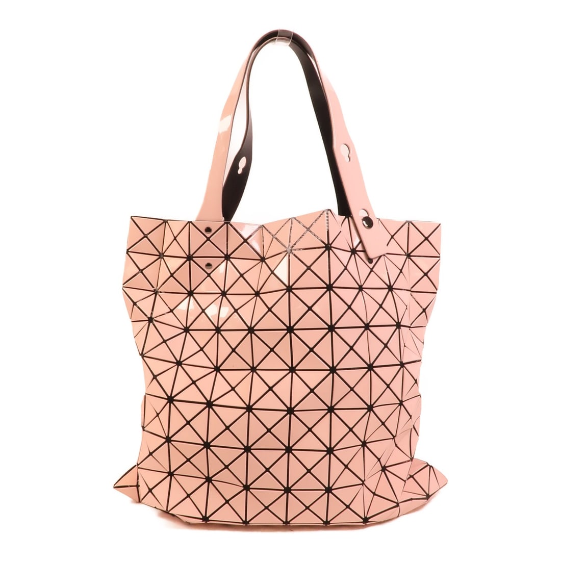 BAO BAO ISSEY MIYAKE Pink PVC Tote Shoulder Bag: BAO BAO ISSEY MIYAKE Pink PVC Tote Shoulder Bag This BAO BAO ISSEYMIYAKE tote bag features a distinctive pink PVC exterior, offering a modern and stylish look. Designed for women, it provides ample sp