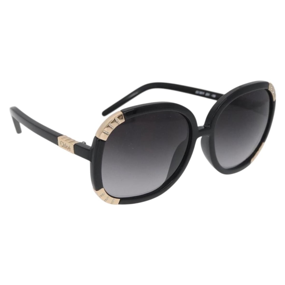 Chloe black plastic women sunglasses with case CL2219: Chloe black plastic women sunglasses with case CL2219 These Chloe sunglasses feature a classic black plastic frame, offering a stylish and versatile accessory for women. Made in France, these sunglass