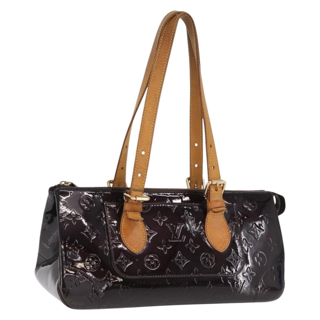 Louis Vuitton Rosewood Avenue Amarante Patent Leather Handbag M93510 (1 of 18)