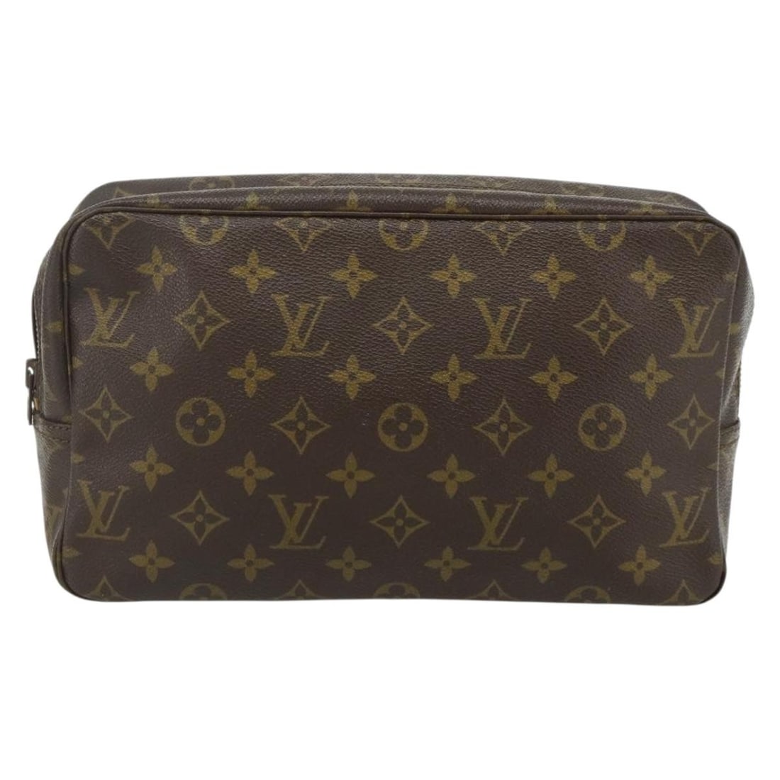 Louis Vuitton Monogram Canvas Trousse Toilette Pouch: Louis Vuitton Monogram Canvas Trousse Toilette Pouch This Louis Vuitton Trousse Toilette is crafted from the brand's iconic Monogram canvas in brown and is designed for unisex use. The toiletry pouch 