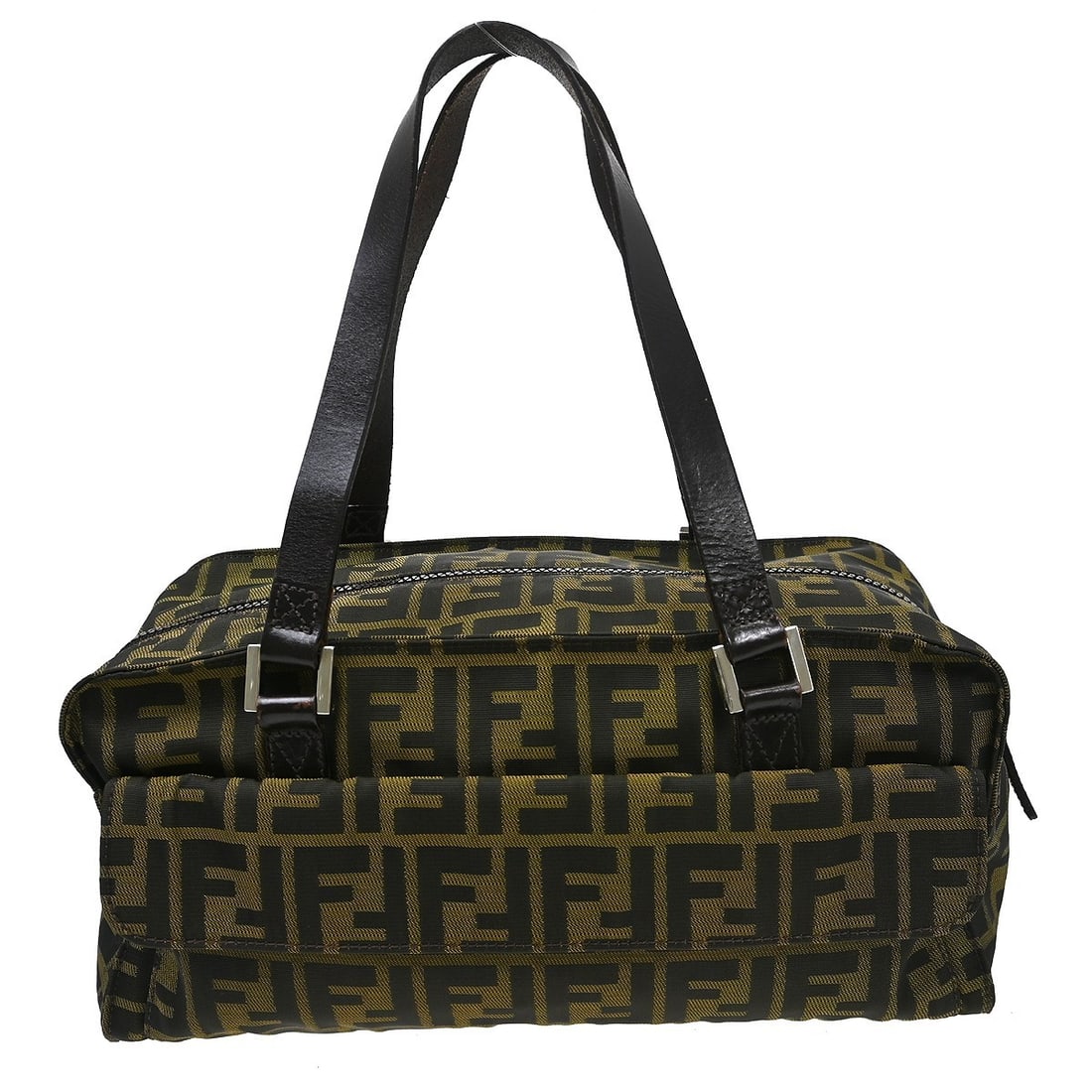 Fendi Zucca Brown Canvas Top Handle Bag (1 of 11)
