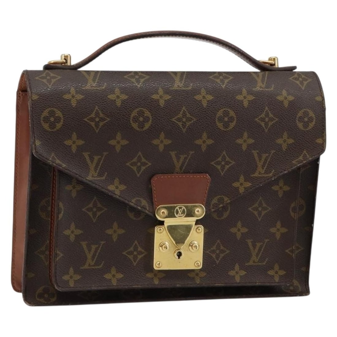 LOUIS VUITTON Monceau 28 Hand Bag M51185 Monogram Canvas Auth (1 of 18)