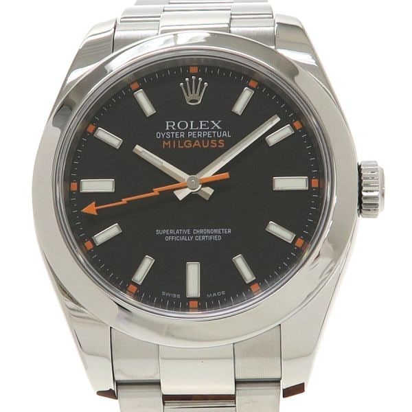Rolex Milgauss 116400 Stainless Steel Automatic Wristwatch 40mm Box: Rolex Milgauss 116400 Stainless Steel Automatic Wristwatch 40mm Box This pre-owned ROLEX Milgauss 116400 men's wristwatch features a 40mm stainless steel case and an automatic movement. Originally des