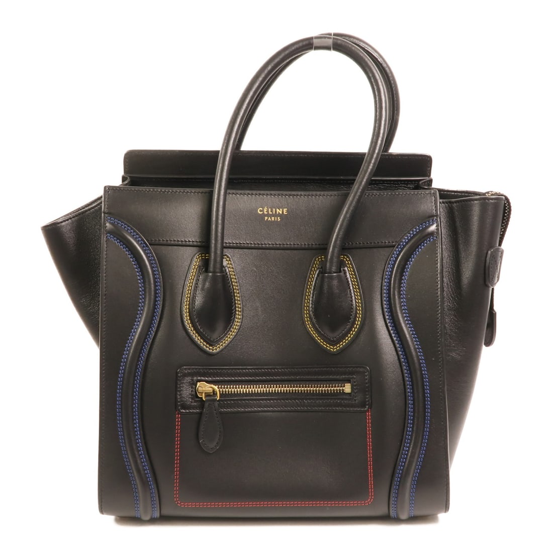 CELINE Micro Luggage calfskin black handbag GHW (1 of 16)