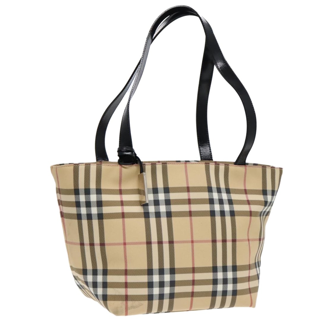 Burberry Beige Silver PVC Leather Hand Bag Nova Check (1 of 18)