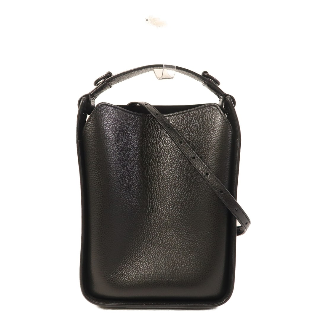 Balenciaga black calfskin 2way shoulder bag: Balenciaga black calfskin 2way shoulder bag This Balenciaga 2-way shoulder bag is crafted from black calfskin leather, offering a versatile and sophisticated accessory for women. Designed for both han