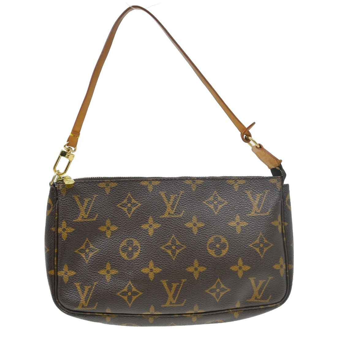 Louis Vuitton Monogram Pochette Accessoires Pouch M51980: Louis Vuitton Monogram Pochette Accessoires Pouch M51980 This Louis Vuitton Pochette Accessoires handbag features the iconic monogram canvas leather exterior in brown, complemented by a zip closure an