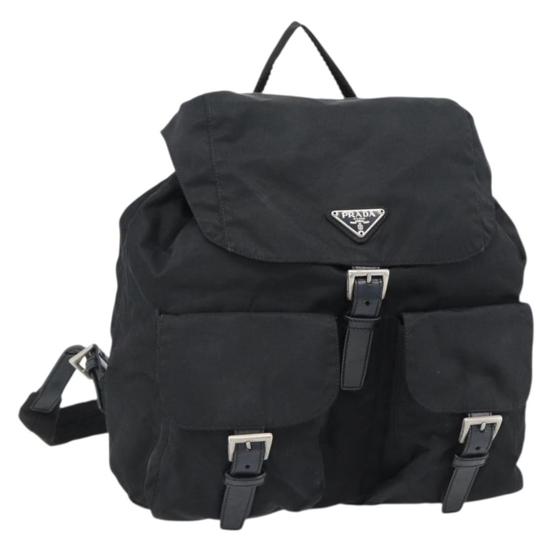 Prada nylon black silver backpack with guarantee card (1 of 18)