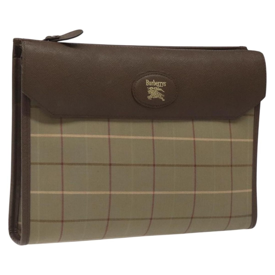 Burberrys Brown Canvas Nova Check Pattern Women's Clutch Bag: Burberrys Brown Canvas Nova Check Pattern Women's Clutch Bag This Burberrys clutch bag features the classic Nova Check canvas in brown. Designed for women, the bag is crafted from durable canvas mater